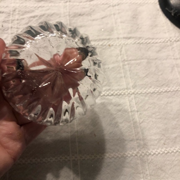 Vintage Crystal Cut Glass and Brass Pineapple Jar - Picture 7 of 7